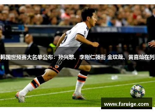 韩国世预赛大名单公布：孙兴慜、李刚仁领衔 金玟哉、黄喜灿在列